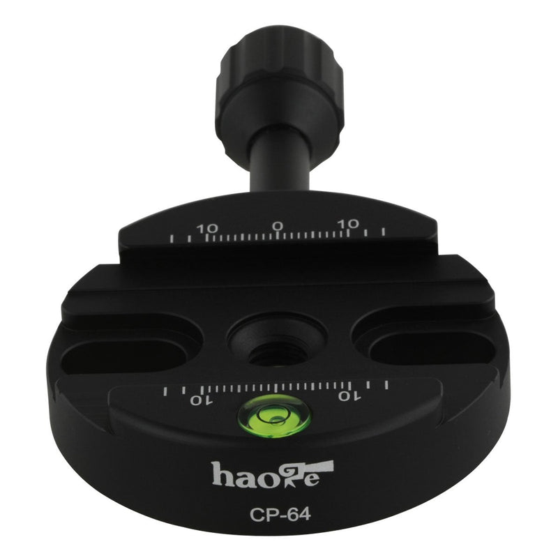 Haoge 64mm Screw Knob Clamp Adapter Mount for Quick Release QR Plate Camera Tripod Ballhead Monopod Ball Head Fit Arca Swiss