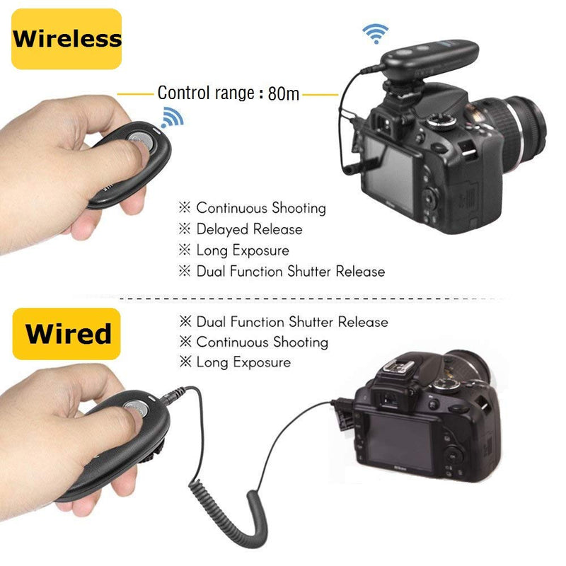 PHOLSY Wireless Shutter Camera Remote Release Control for Olympus E-M1, E-M5-II, E-M5, E-M10-II, PL8, PL7, EP-2; for Panasonic S5, S1H, S1R, S1M, S1, G95, G91, G90, G9, FZ10002, G81, GH5, GH6, G95 for Olympus / Panasonic
