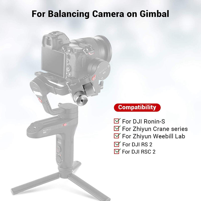 SMALLRIG Removable Counterweight 100g for DJI Ronin S / Ronin RS 2 / Ronin-SC / Ronin RSC 2 and Zhiyun Gimbal Stabilizers – 2284