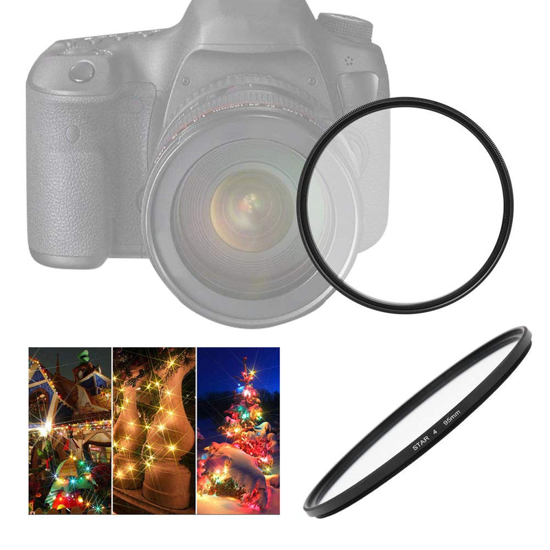Star Filter Star Lens Filter 95mm 4Line Starlight Night Photography Shooting for Nikon Lens for Sony