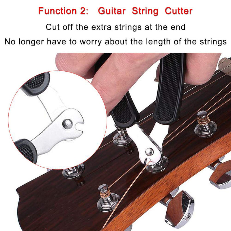 CJRSLRB 3Pack Guitar String Winder Guitar String Cutter and Bridge Pin Puller, 3 in 1 Guitar Tool Guitar Accessories