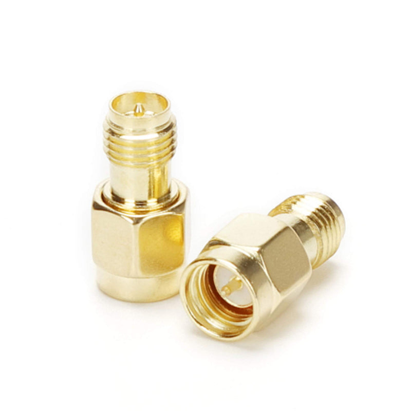 TLS.eagle SMA Connector SMA Male to RP-SMA Female Adapter Gold Plated Pack of 8