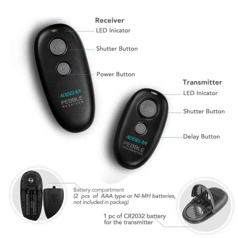 [AUSTRALIA] - AODELAN Wireless Shutter Release for Olympus OM-D E-M10 Mark II, Pen E-PL8, Pen-F and for Panasonic Lumix DMC-G7, G85, GH4, Replaces RM-UC1 and DMW-RSL1 for Panasonic & Olympus 
