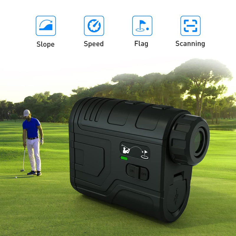 Laser Golf/Hunting Range Finder, 7X Magnification 650/1000 Yards Laser Rangefinder, Accurate, Slope Function, Pin-Seeker & Flag-Lock & Vibration F600S