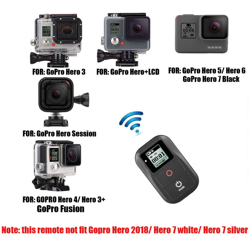 Suptig Waterproof Wireless Remote Control for Gopro Hero 8 Hero 7 Black Hero 6 Black Hero 5 Hero 5session Hero 4 Hero4 Session Hero 3+ Hero 3 Action Camera WiFi Remote
