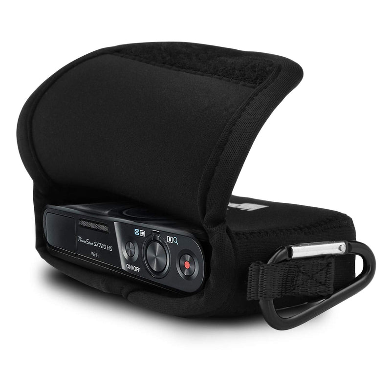 MegaGear Ultra Light Neoprene Camera Case compatible with Canon PowerShot SX720 HS, SX710 HS, Sony Cyber-shot DSC-HX50V, Canon PowerShot SX700 HS, G16, SX170 IS Black