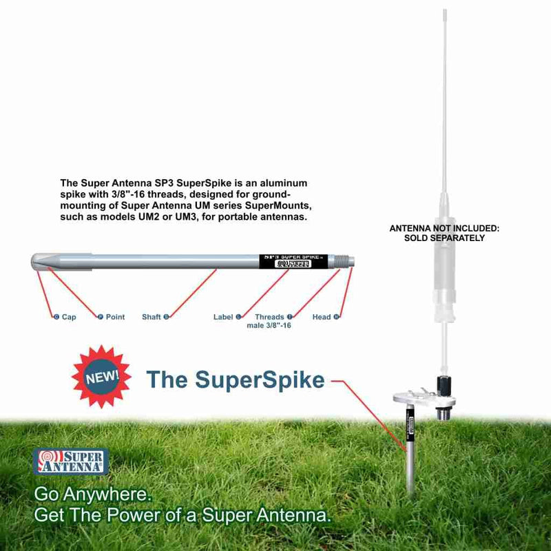 Super Antenna UM3SP SuperMount with SuperSpike Antenna Mount for MP1 ham Radio Antenna
