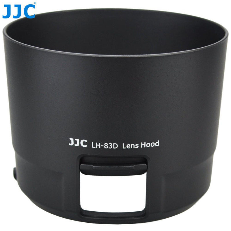 JW LH-83D BLACK Reversible Lens Hood For CANON EF 100-400mm f/4.5-5.6L IS II USM Lens w/ CPL ND Filter Adjustment Window replaces Canon ET-83D + JW emall Micro Fiber Cleaning Cloth