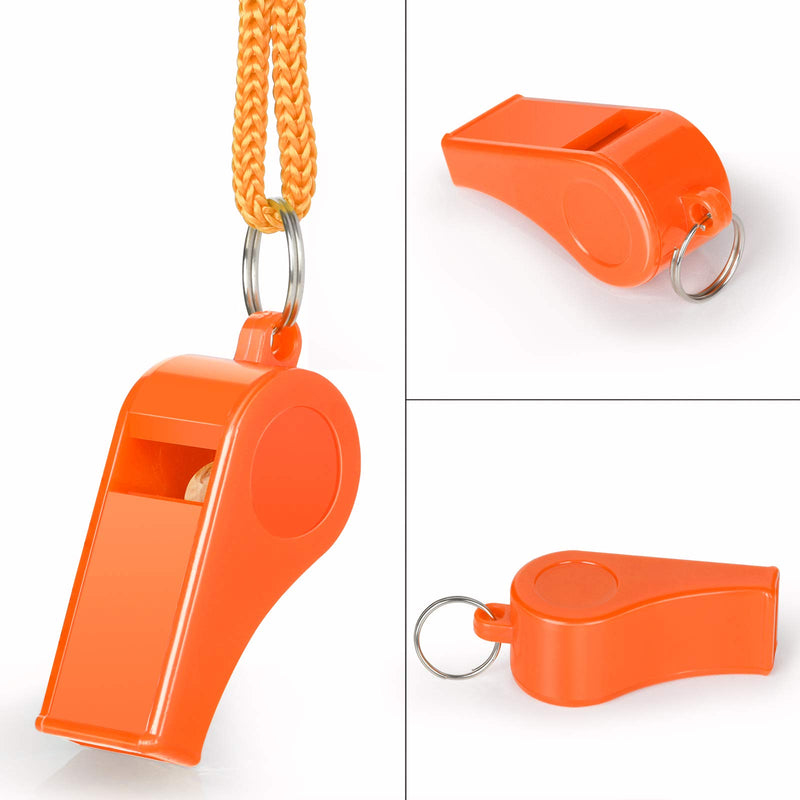 Fya Whistle with Lanyard and Mouth Grip, Super Loud Sports Whistles, Perfect for Coaches, Referees, Emergency, Lifeguard, Survival, Outdoor Orange