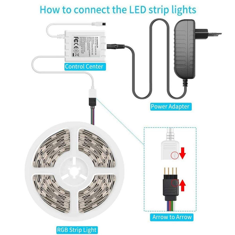 [AUSTRALIA] - Led Strip Lights, 32.8 ft Color Changing Light Strip Kit with Remote and Control Box, Led Lights for Bedroom, Bright 5050 Leds, Easy Installation Multi-colored 