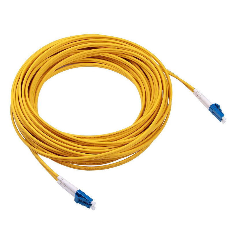 30M OS2 LC to LC Fiber Patch Cable, Single Mode Jumper Duplex, 9/125um, LSZH Yellow, 98ft, 1310/1550nm Wavelength for 1G/10G SMF SFP Module and More, Available 1m - 100m 30m(98ft) OS2 LC-LC