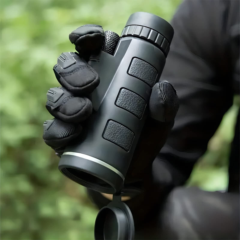 Monocular for Adults High Powered,with Smartphone Adapter & a Tripod Handheld Monocular Telescope,Night Vision Zoom Monocular for Hunting, Star Gazing Star-Scope, Black