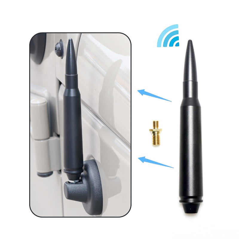 Cartaoo Bullet Antenna Compatible with Jeep Wrangler JK JL & Gladiator Rubicon Sahara(2007-2021) Accessories, Stubby AM/FM Radio Replacement Antenna.
