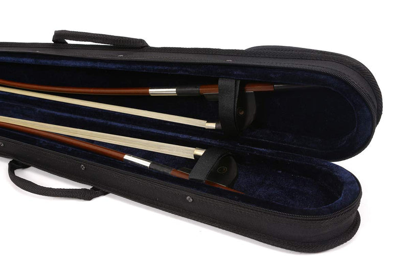 music-life New Double bass Bow case for German French Bass Bow Hold 2pcs Bow Bag Strong