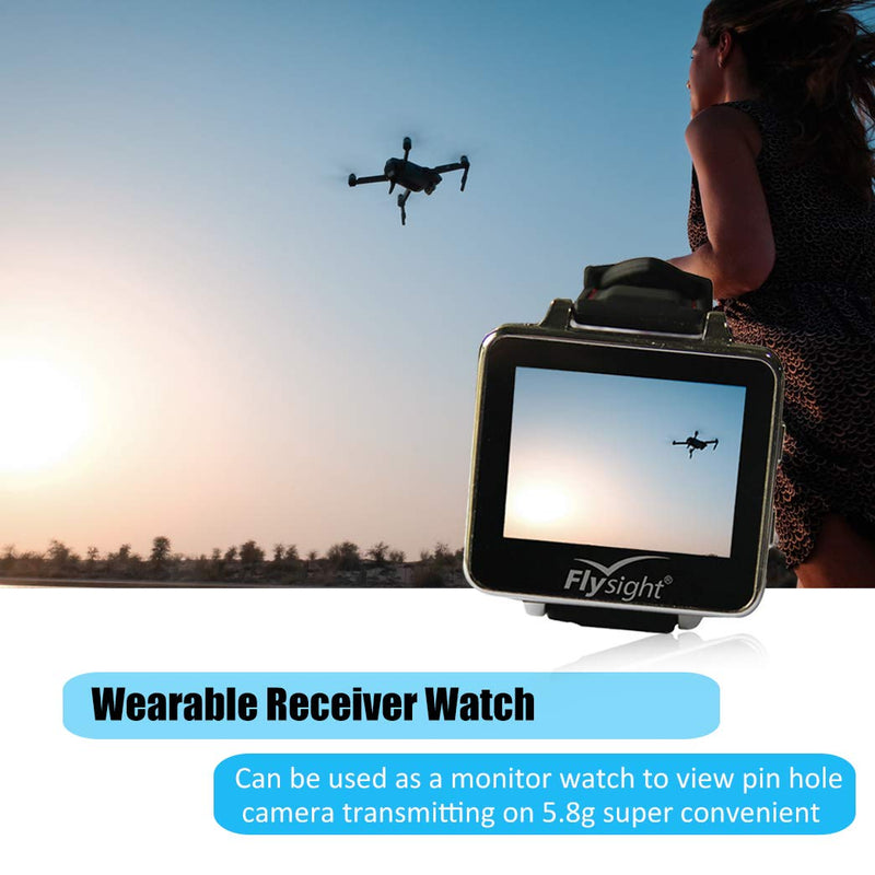 Flysight FPV Watch 5.8Ghz Wireless RC Video Drone Watch 48 CH HD 2" LCD Monitor Screen Watch Real-Time Video Display for Drone Your One More Nice Choice Besides Flysky Topsky Boscam Gteng FPV Watch 5.8G 48CH without DVR