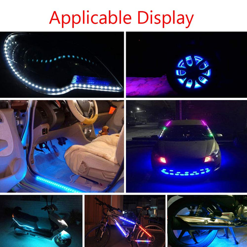 [AUSTRALIA] - ESUPPORT 5Pcs 30cm 15 LEDs SMD Waterproof Flexible Purple Light Strip Bar car Light Flexible Strip 