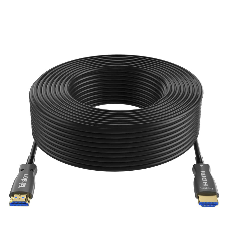 Fiber HDMI Cable 50 ft(feet) Tainston Fiber Optic HDMI Cable Support High Speed 18Gbps 4K at 60Hz，HDR,Dolby Vision,HDCP2.2,ARC,3D Subsampling 4:4:4/4:2:2/4:2:0 50Feet