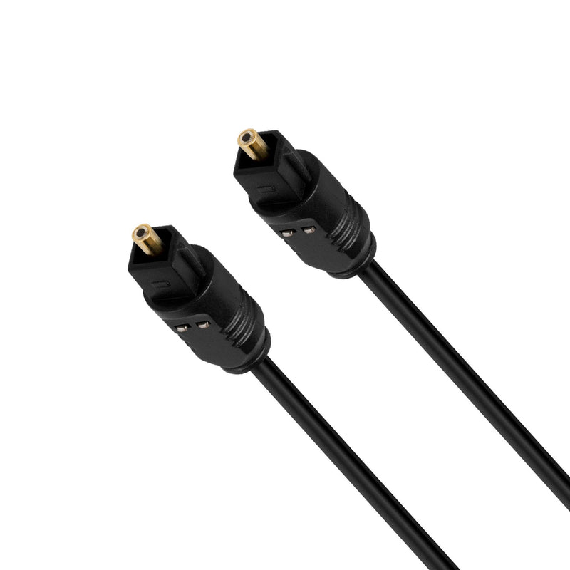Cmple TosLink Cable - Digital Optical Audio Cable - SPDIF Dolby Digital DTS Surround Sound Bar Cord - Toslink Optical Cable for Home Theater - 12 Feet 12FT Black