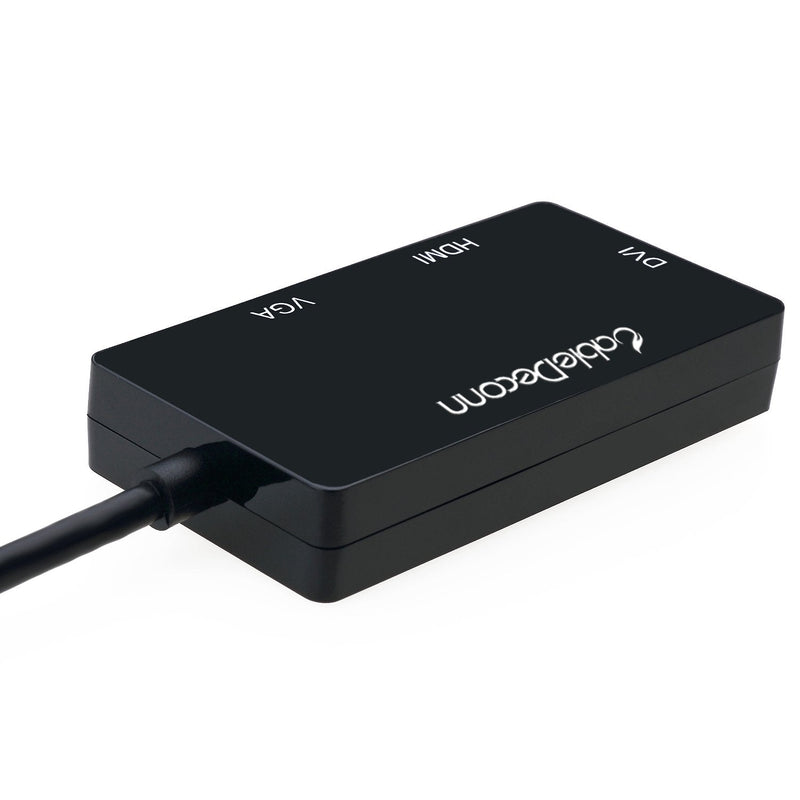 [AUSTRALIA] - CABLEDECONN Multi-Function Displayport Dp to HDMI/DVI/VGA Male to Female 3-in-1 Adapter Converter Cable DisplayPort to HDMI VGA DVI 