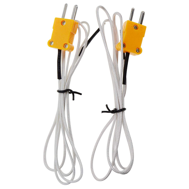 [AUSTRALIA] - Digital 2 Channels K-Type Thermometer 4 Thermocouples Probe Sensor Tester Monitor Wired & Stainless Steel -50~1300°C -58~2372°F Temperature Kelvin Scale Dual Measurement Kit with 4 K- type 