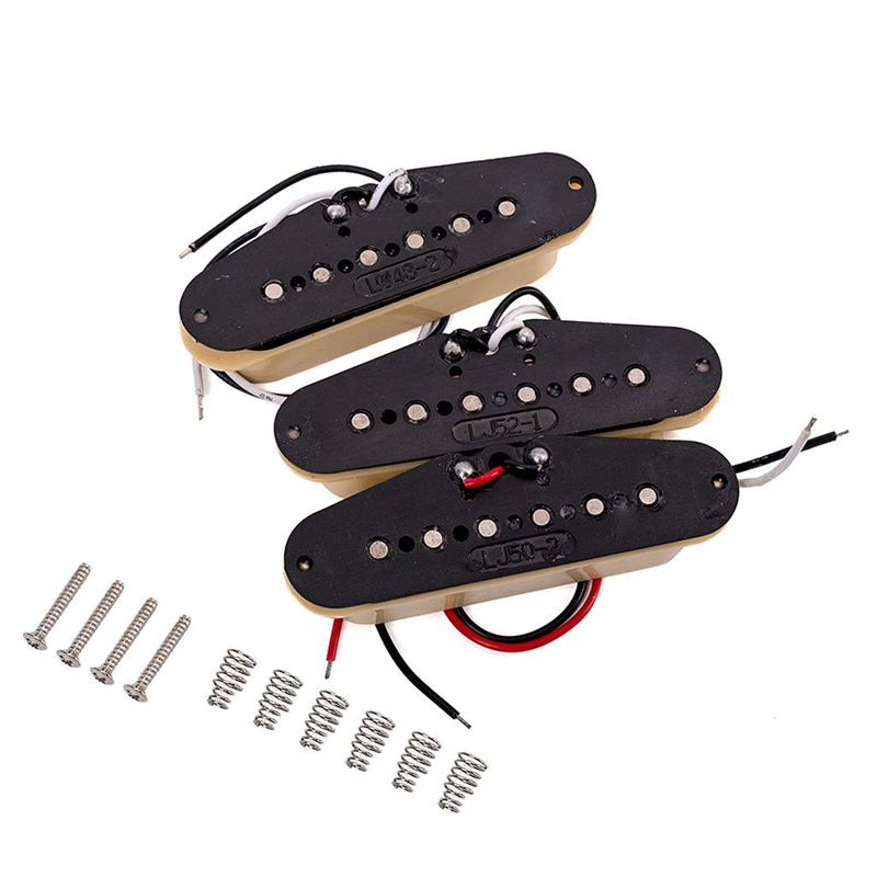 Alnicov Vintage Staggered SSS pickups Fit for Fender Stratocaster Strat/Squier Guitar Cream