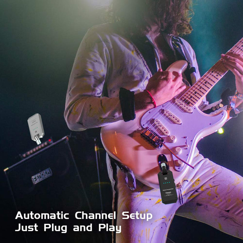 [AUSTRALIA] - Getaria Wireless Guitar System 5.8GHz Wireless Guitar Transmitter Receiver Set for Electric Guitar Bass 