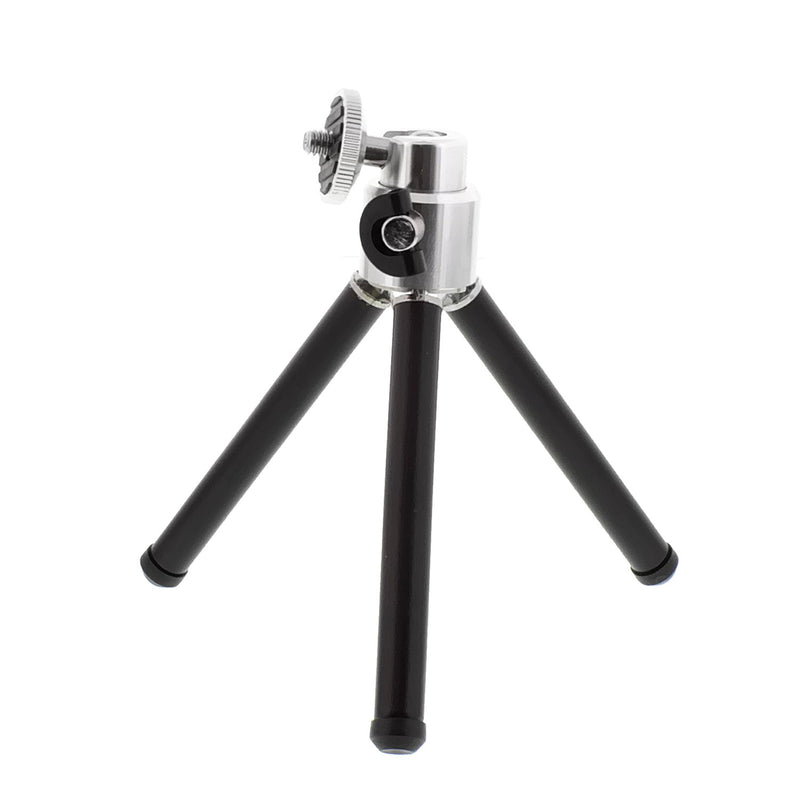 Albinar Alloy Rotating 8" Mini Telescoping Legs Tripod Stand with Pan Head with Tilt for Digital Cameras, Smartphones and Webcams