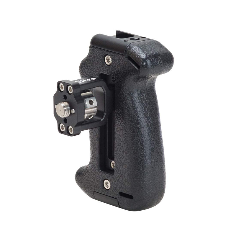 Nitze Adjustable Plastic Side Handle Grip Universal Camera Cage Handle with 3/8’’ Locating Pin and Cold Shoe Mount for Camera Cage Shoulder Mount Support - PA22-G3/8