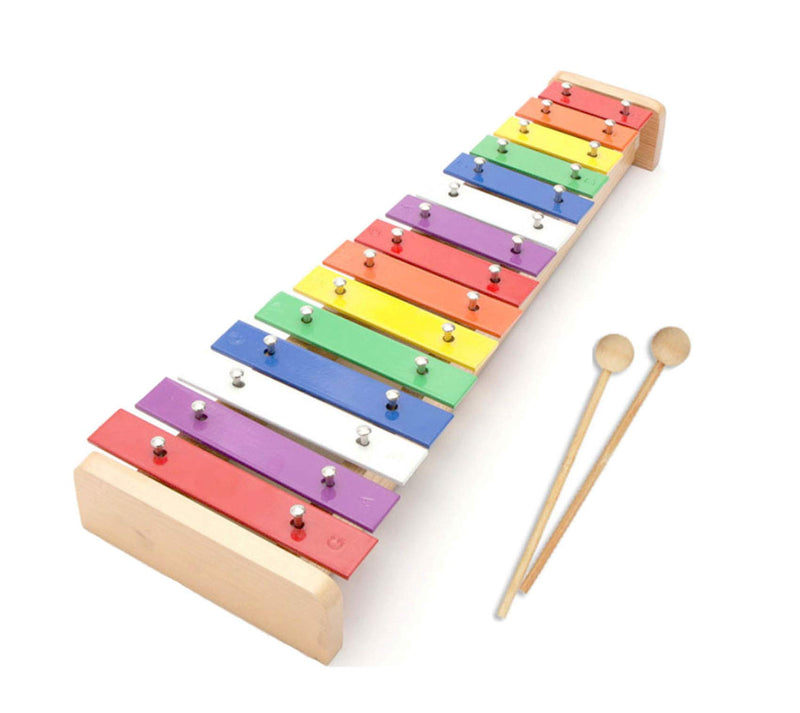 ZDYWY Wooden Xylophone Glockenspiel Musical Toy for Kids Children Boys Girls with 15 Tone Keys