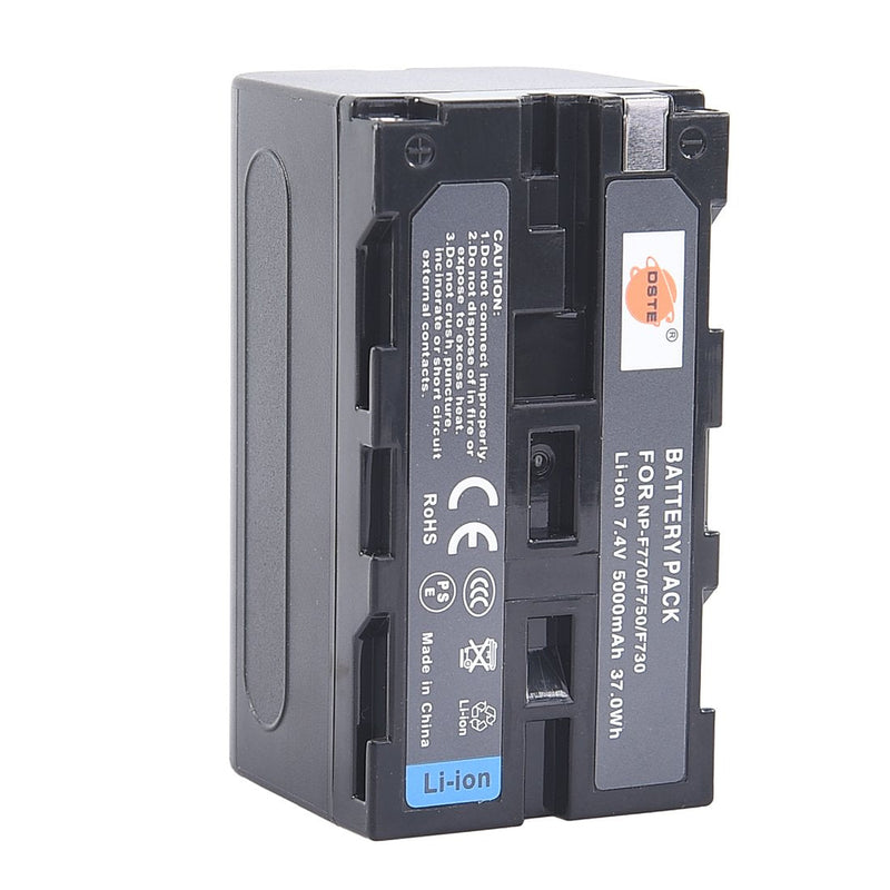 DSTE Replacement for NP-F750 Battery + DC01 Travel and Car Charger Adapter Compatible Sony CCD-TRV215 CCD-TR917 CCD-TR315 HDR-FX1000 HDR-FX7 HVR-V1U Z7U Z5U Camera as NP-F730 NP-F770