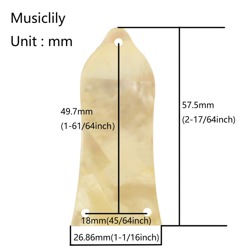 Musiclily Pro Natural Paua Abalone Shell 3-Hole Guitar Truss Rod Cover for China Made Epiphone Les Paul