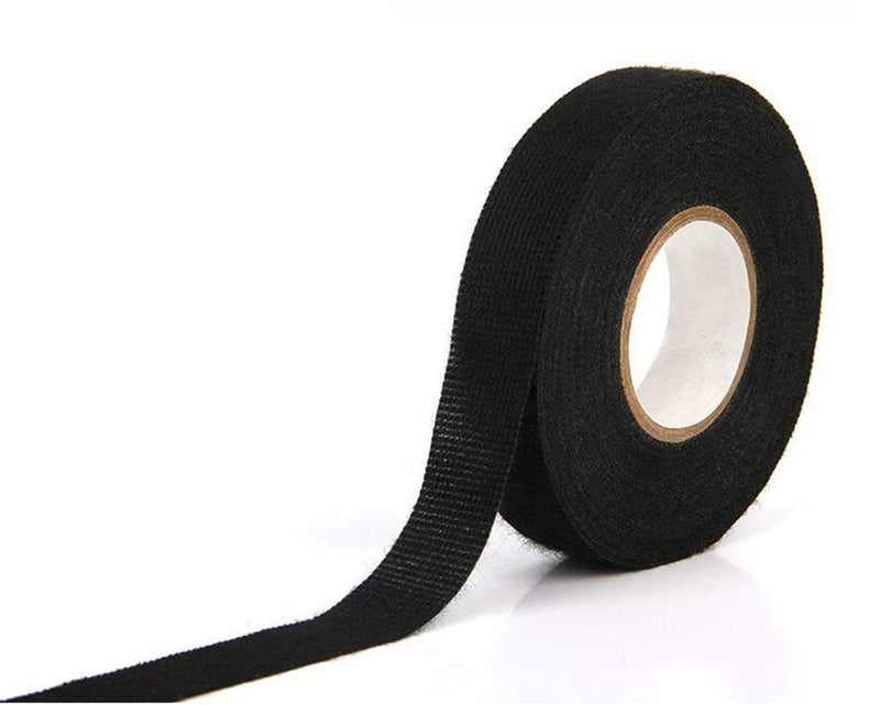 8 PCS Car Wire Loom Harness Tape 19 mm x 15m for Automobile Car Electrical Wire,Black Abrasion Resistance Heat Proof Electrical Flannel Noise Damping Tape