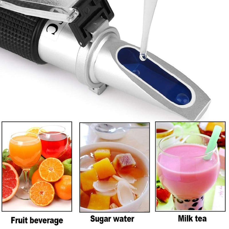AIHG Hand Held Refractometer,Portable 0~32% Brix Meter Refractometer for Food Fruit Beverages Beer Wine Sugar Content Test