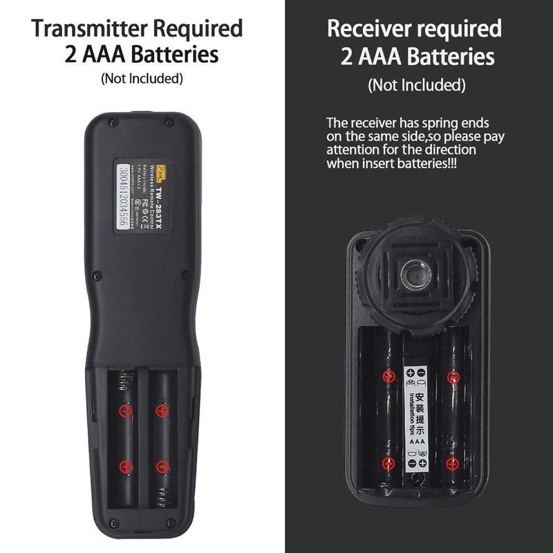 Remote Shutter Release for Nikon, Wireless Shutter Release Timer Remote Control Pixel TW-283 DC0/DC2 for Nikon Z6 Z7 D750 D610 D5200 D5300 D7500 D850 D800 D500