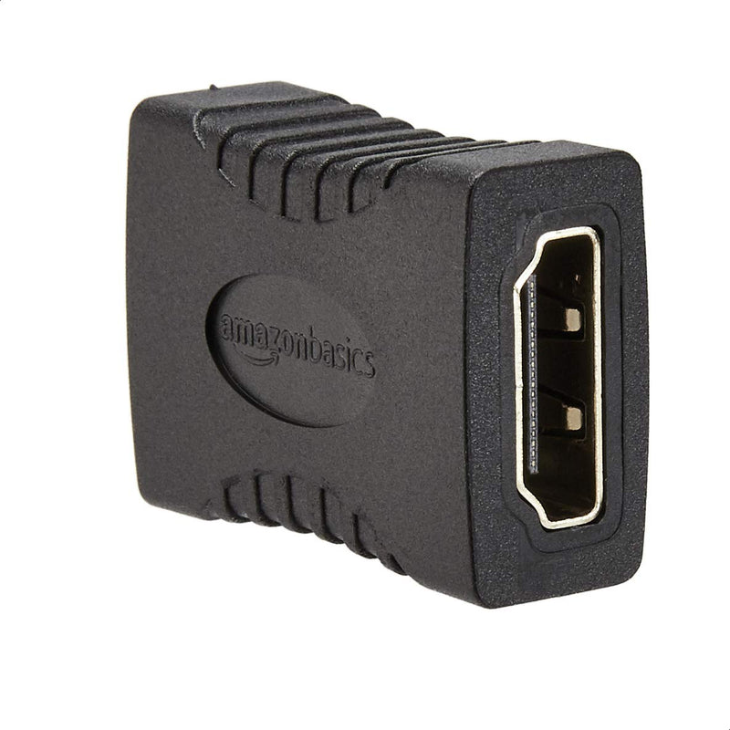 Amazon Basics HDMI Female to Female Coupler Adapter, 29 x 22mm, Black Single Pack