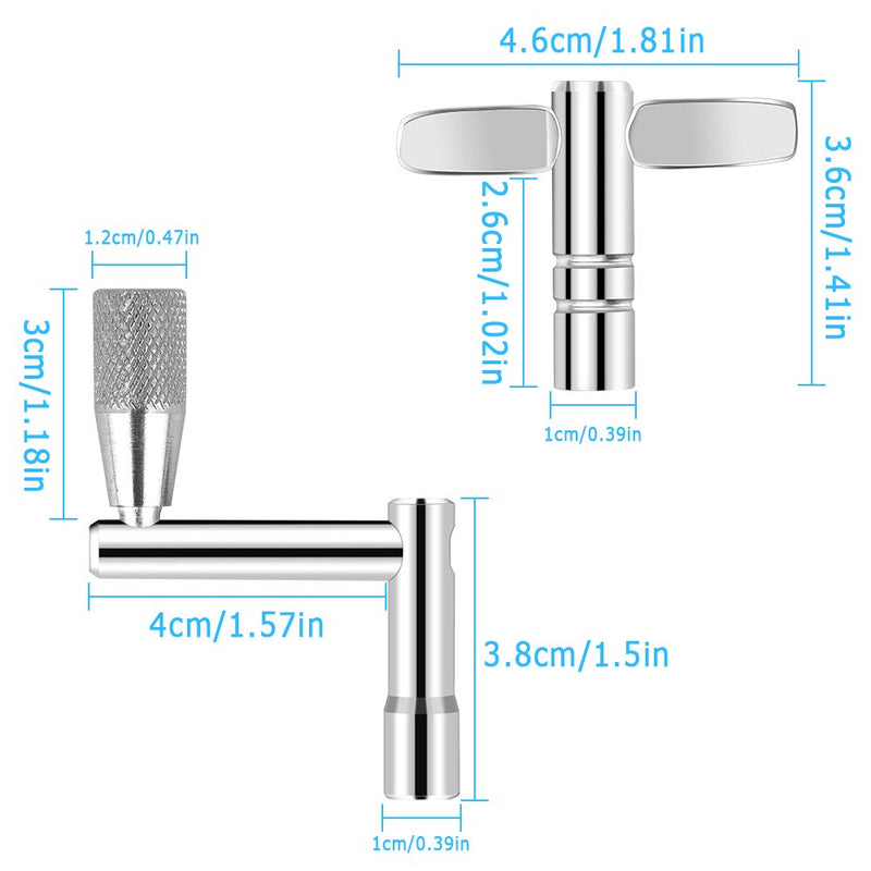 Dadabig 7 Pack Drum Key, Drum Tuning Key Continuous Motion Speed Key 6 x T-type Drum Wrench and 1 x Z-type Drum Wrench Percussion Instruments Parts for Drummers