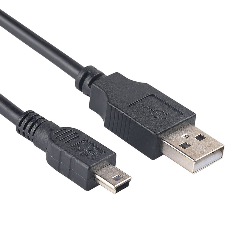 USB Interface Charging Data Transfer Cable Compatible with Canon PowerShot Digital Cameras & Camcorders (Black) Black