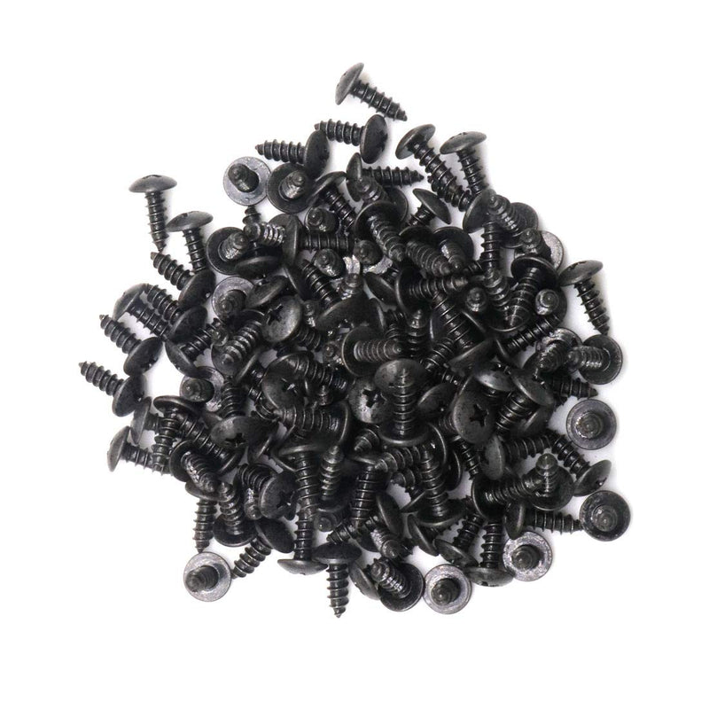 IMScrews 150pcs #8 x 1/2 inch Truss Phillips Wood Screws with Black Oxide Coated 150 Pcs #8x1/2"
