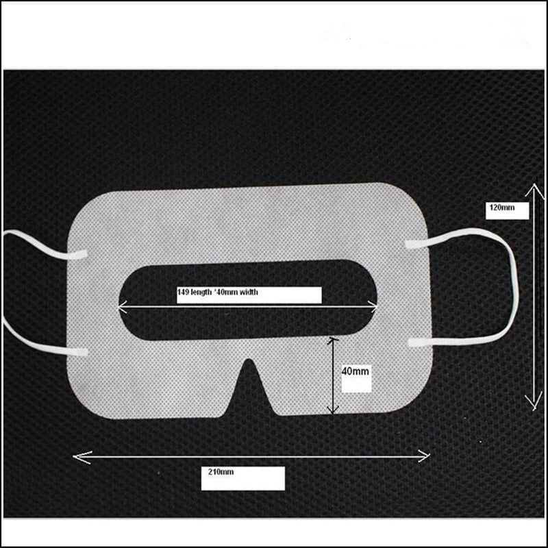 100 Pack White Disposable VR Face Covers Sanitary VR Cover Pads for HTC Vive/PS VR/Gear VR/Oculus Rift