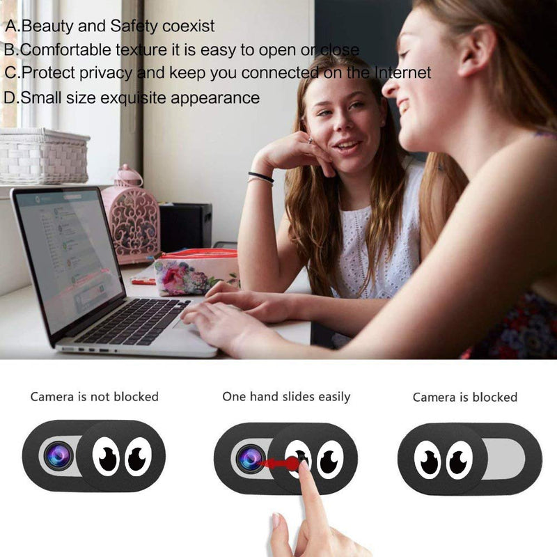 Eye Webcam Cover Slider 0.7Mm Thin - Web Camera Cover Fits Laptop, Desktop, Pc, Macboook Pro, iMac, Mac Mini, Computer, Smartphone, Protect Your Privacy Security, Strong Adhensive 3 Pack (3 Pack)