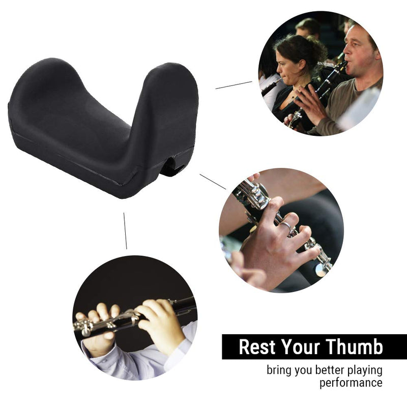 Rubber Thumb Rest, Clarinet Oboe Finger Rest Cushion Fit for 1.45-1.75cm Thumb(3.5mm)
