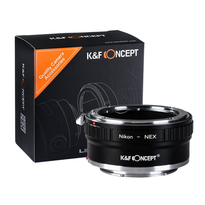 Copper Adapter K&F Concept Lens Mount Adapter Compatible with Nikon AI Lens to Sony NEX E-Mount Camera Body