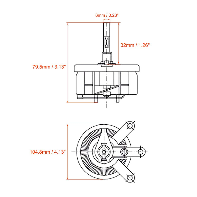 uxcell Wirewound Ceramic Potentiometer Variable Rheostat Resistor 200W 1K Ohm with Knob