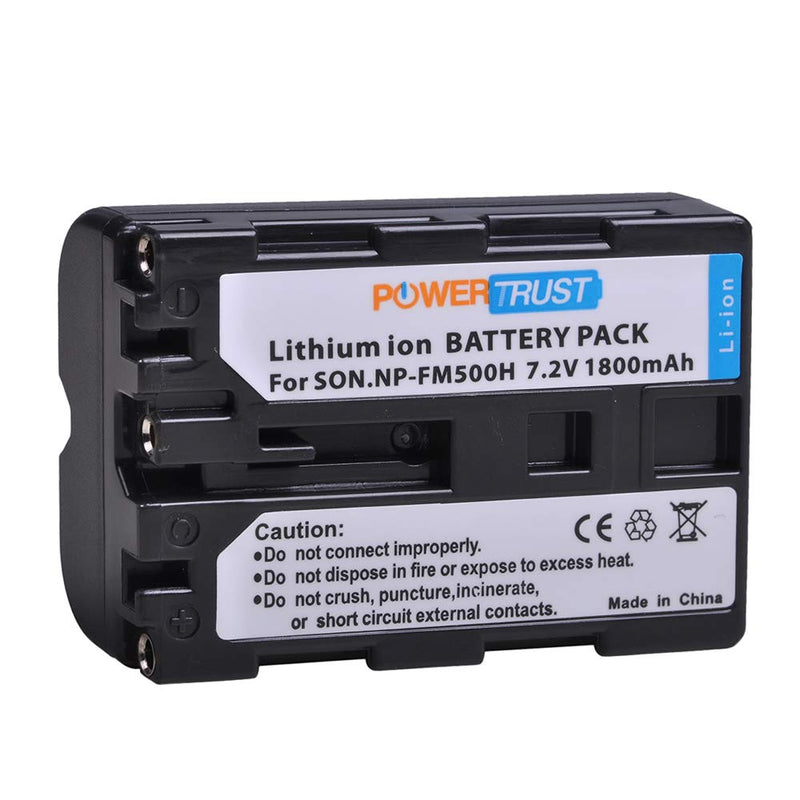 PowerTrust 2Pcs NP-FM500H FM500H Camera Battery and Dual USB Charger for Sony A57 A58 A65 A77 A77V A77II A99 A350 A450 A500 A550 A580 A700 A850 A900 Camera