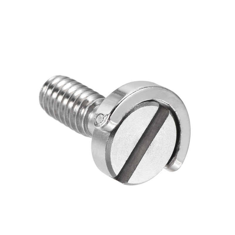 uxcell D Shaft D-Ring 1/4" Mounting Screw Adapter 0.43" Thread Length for Camera Tripod Stainless Steel 2Pcs