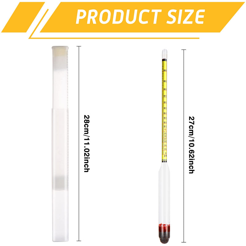 6 Pcs Alcohol Hydrometer for Liquor 0-200 Proof & Tralle Hydrometer Alcohol Meter for Home Brew Beer, Wine, Mead and Kombucha Distilling Moonshine Alcoholmeter
