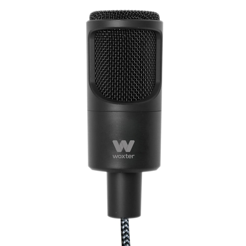 Woxter Mic Studio 50 Condensation Microphone with Tripod Included, USB Connection, Compatible with Youtube, Skype, Twitch, Black Woxter Mic Studio 50