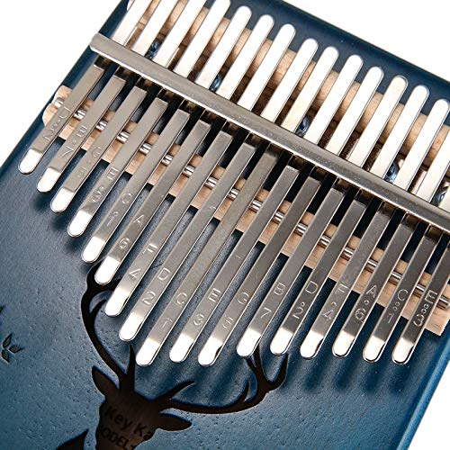 Kalimba Thumb Piano 17 Keys, Portable Mbira Finger Piano with Tuning Hammer Study Instruction and Carry Bag, Easy to Learn Musical Instrument, for Kids Adult Beginners Professional Christmas Gift