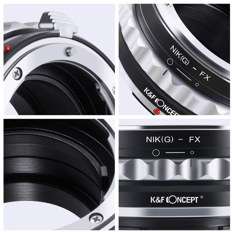 K&F Concept Camera Lens Adapter Ring for Nikon G AF-S Mount Lens to Fujifilm Fuji FX X-Pro1 X-M1 X-A1 X-E1 Adapter