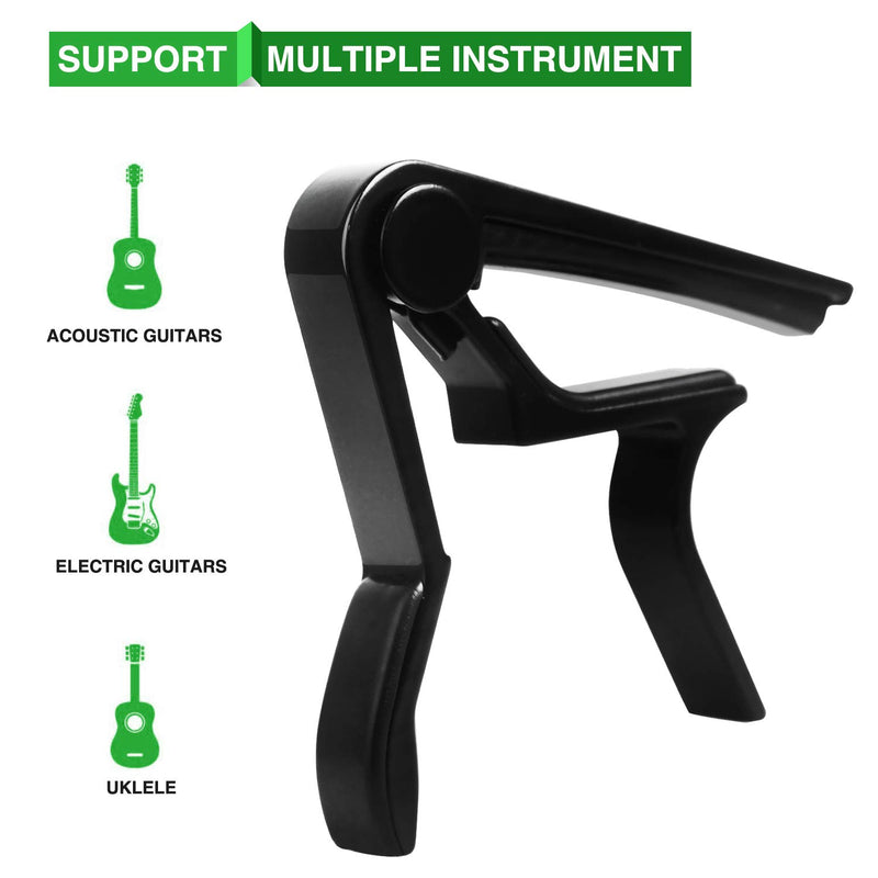 Guitar Capo, 6-String Acoustic & Electric Guitar Capo,SIIWOO Guitar Capo Acoustic(Black)